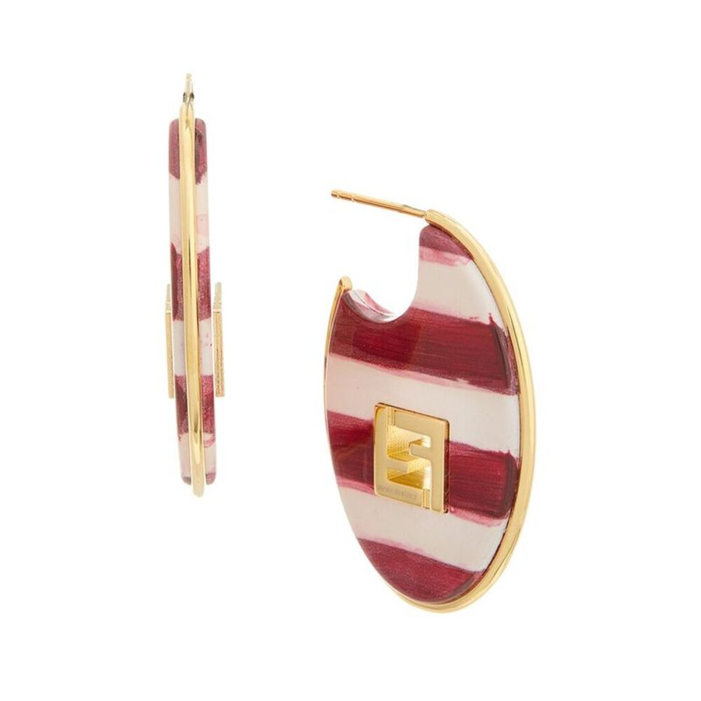 Fendi Forever Earrings, Gold